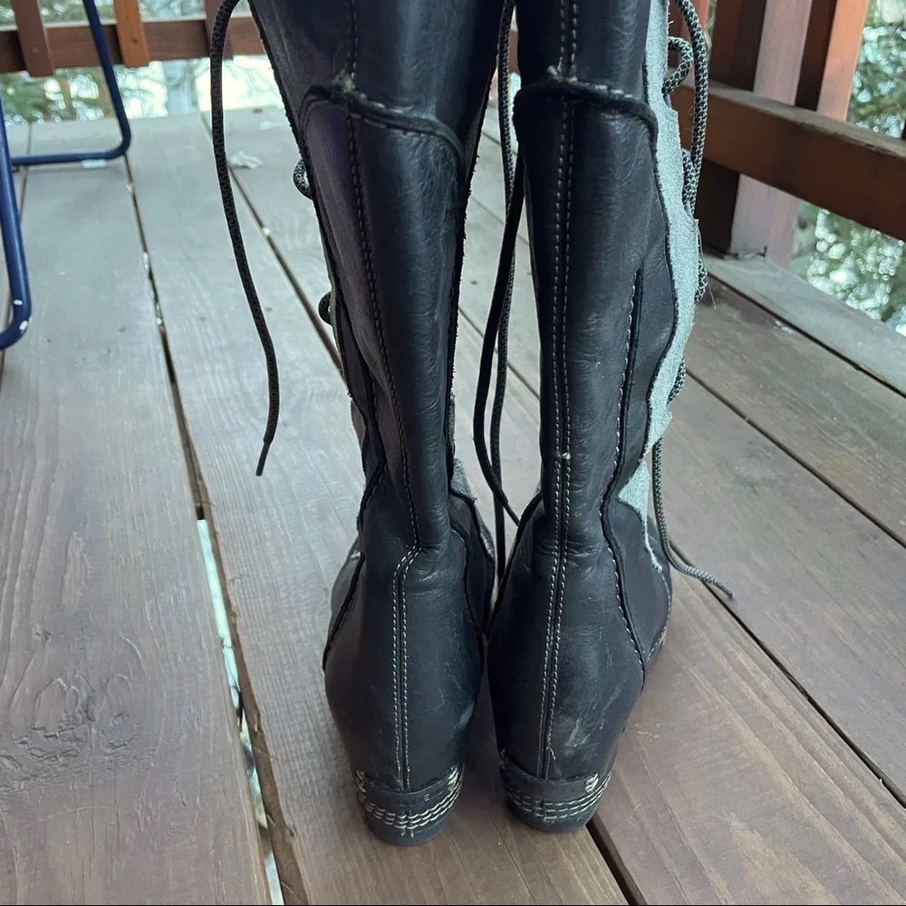 Sorel Cate the Great Tall Wedge Boots - Charcoal/Black - Picture 6 of 6